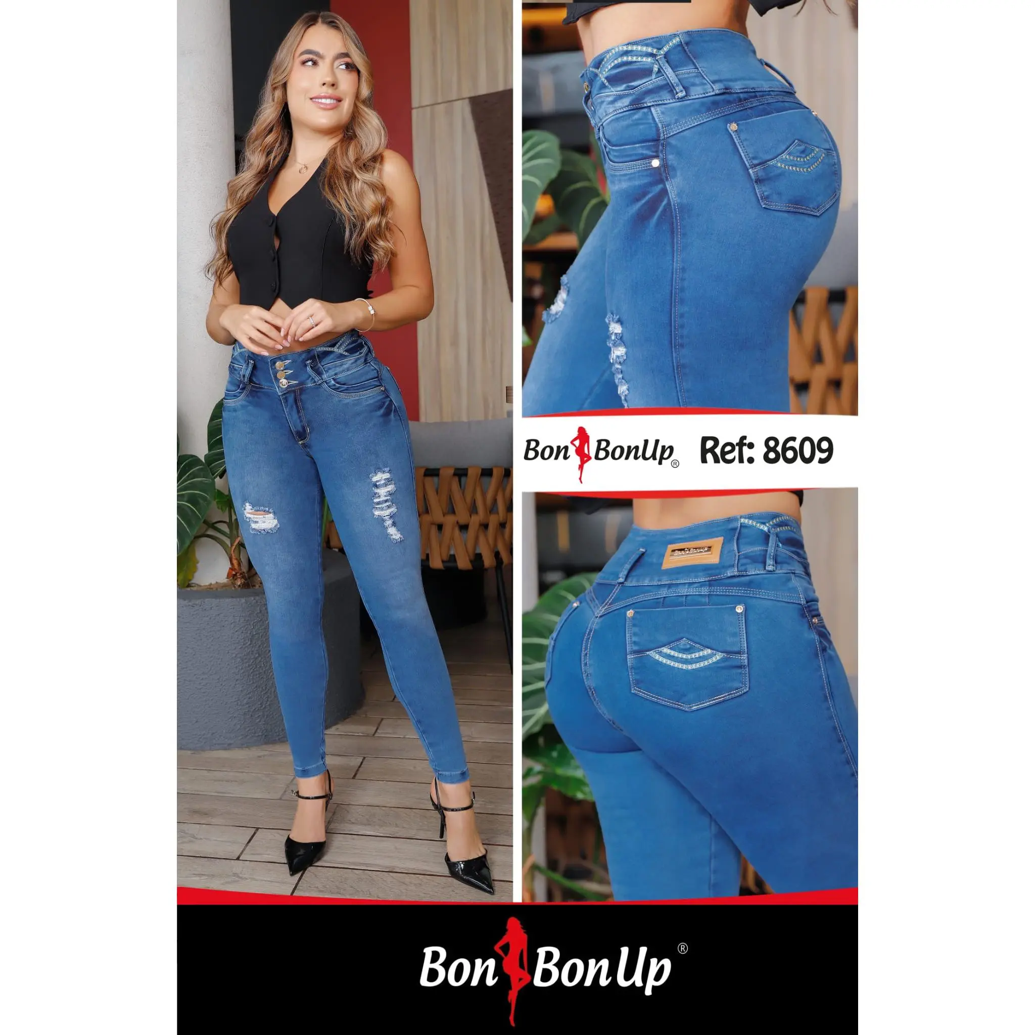 8609 BUTT-LIFT JEANS BY BON BON UP