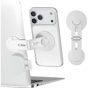 Phone Laptop Holder Mount, Foldable  Portable Stand for  17/16/15/14/13 &  Phone, Clamp for  Side, Compatible with Laptop, Desktop,  Model 3/ Y,