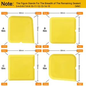 4 Pieces Caulking Tool Set Silicone Sealant Grout Finishing Tool for Kitchen Bathroom Floor Sealant Sealing