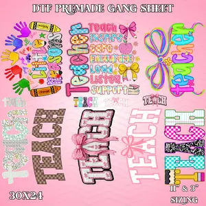 Spring Teacher - 30x24 -  DTF PREMADE GANG SHEET