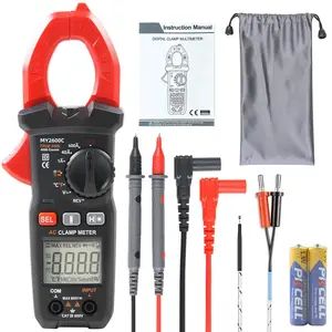 600A AC Clamp Meter, 4000 Counts  True RMS Digital Multimeter with  III Safety, Data Hold, Backlight & Temperature Sensor - for Electrical Maintenance  MY2600C