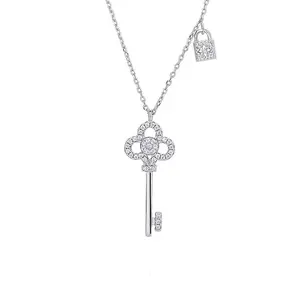 Women's Personalized Zircon Key Necklace Fashion Trendy Jewelry Holiday Gift