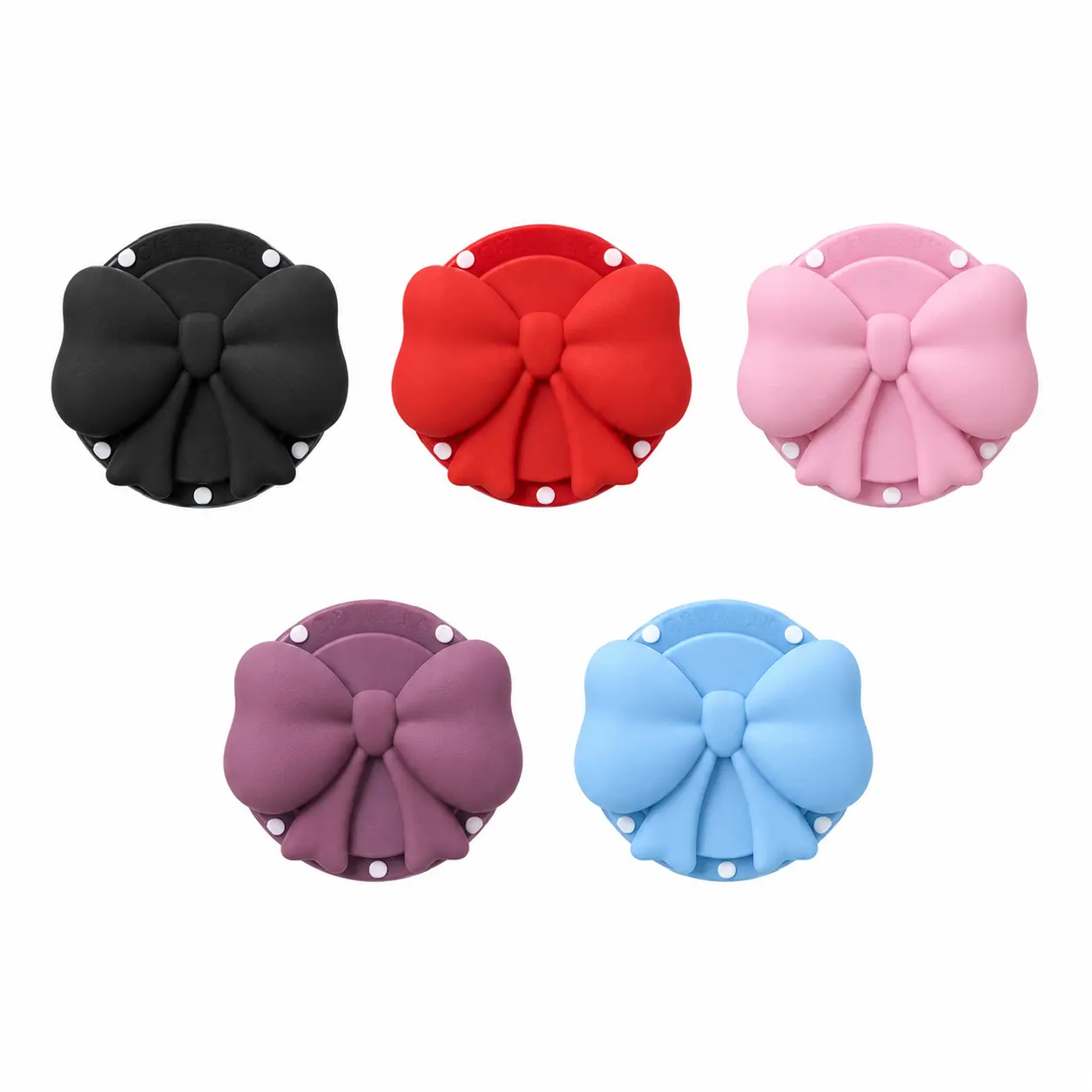 CASEBANG Polka Dot Bow PopSocket Mobile Phone Mount - Vintage Coquette Grip, Detachable, Foldable, Expandable Collapsible Stand Kickstand for Smartphones