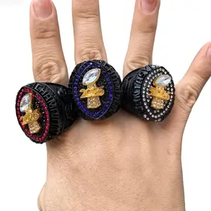 2026 Fantasy Football, Colored Rhinestones Championship Ring, Men's Jewelry Retro Ring