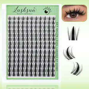 Fairy Lash Clusters Mixed 8-18mm Manga Eyelash Clusters D Curl - WideSpan DIY Eyelash Extensions Wet-Look Spiky Anime Lashes Individual Fake Eyelashes Clusters Kit Ultra-Thin Invisible Lash Band