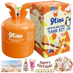 Helium Tank For Balloons At Home.Disposable Helium Tank 13L.50 12-Inch Rose&Gold Latex Balloons,15 Foil Balloons,1 5.9X3.6Ft Backdrop,8 Accessory Tools