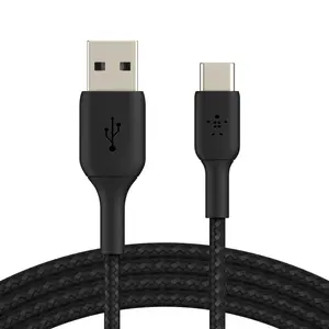 Belkin BoostCharge Braided USB-C to USB-A Cable (1m / 3.3ft, Black) Belkin BoostCharge Braided USB-C to USB-A Cable (1m / 3.3ft, Black)