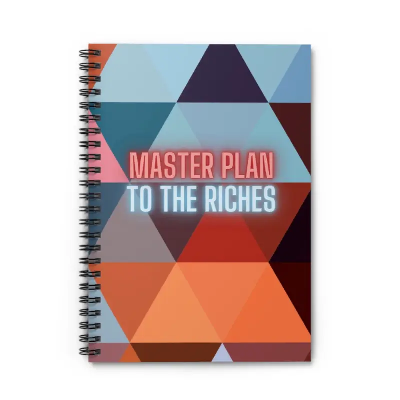 Master Plan To The Riches Spiral Notebook, Motivational Journal, Goal Planner, Gift for Entrepreneurs, Inspirational Stationery