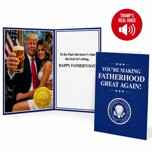 Hilarious Trump Father's Day Talking Card, 5"x7" Hilarious Audio Message Card with Envelope
