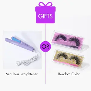 LUVME Hair Random Gift Straightener Professional Tool Or Natural Look False Eyelashes