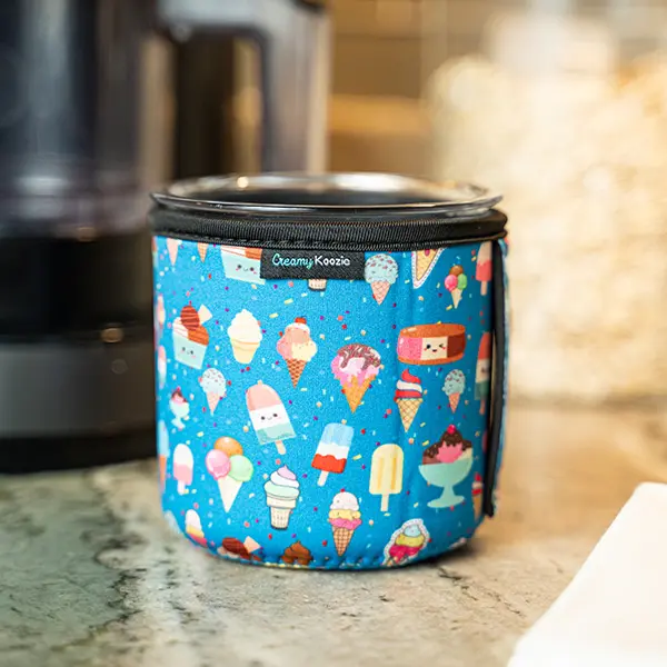 24ozNinja Creamy Koozie , Neoprene Insulated Thermal Sleeve Ninja CREAMi Dessert Cup, Keep Your Dessert Cold While Keeping Your Hands Warm, Finger Slot For Easy Holding