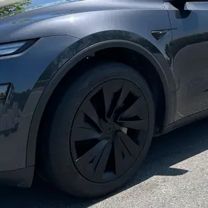 4pcs 19-inch Premium Full Coverage Hubcap Set Durable ABS Wheel Covers Compatible With 2025-2026 Tesla Model Y