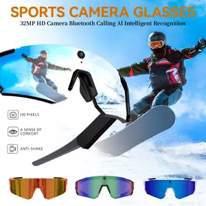 AI Smart Sports Camera Glasses: 2K Video/Photo + 260mAh Long Battery + HD Calls | Waterproof for Cycling/Skiing/Hiking | Easter gift