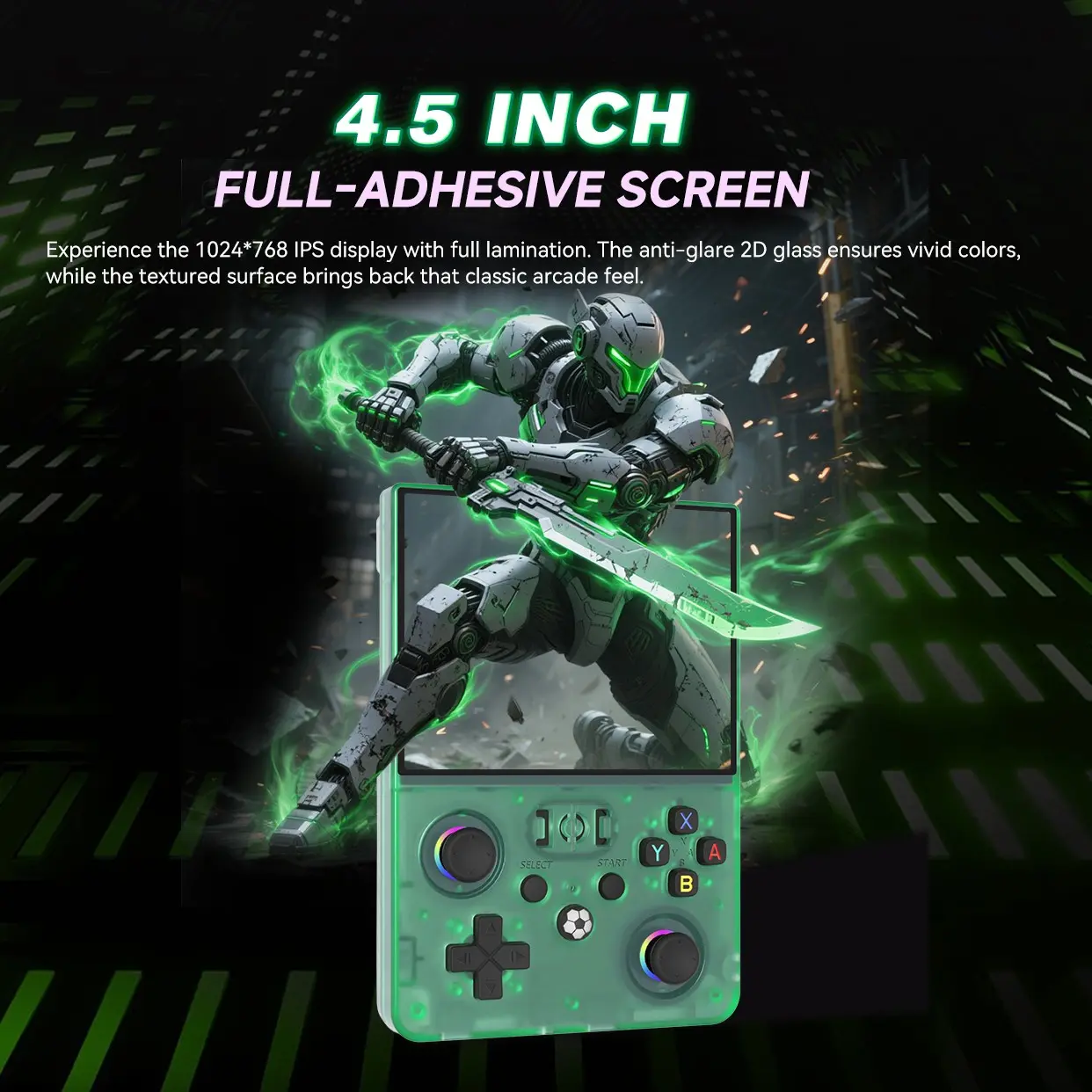 New Handheld Game Console R36max2, 4.5 Inch Screen, WiFi Online, Replaceable Joystick, Vibration, 4000mah Battery, New Condition