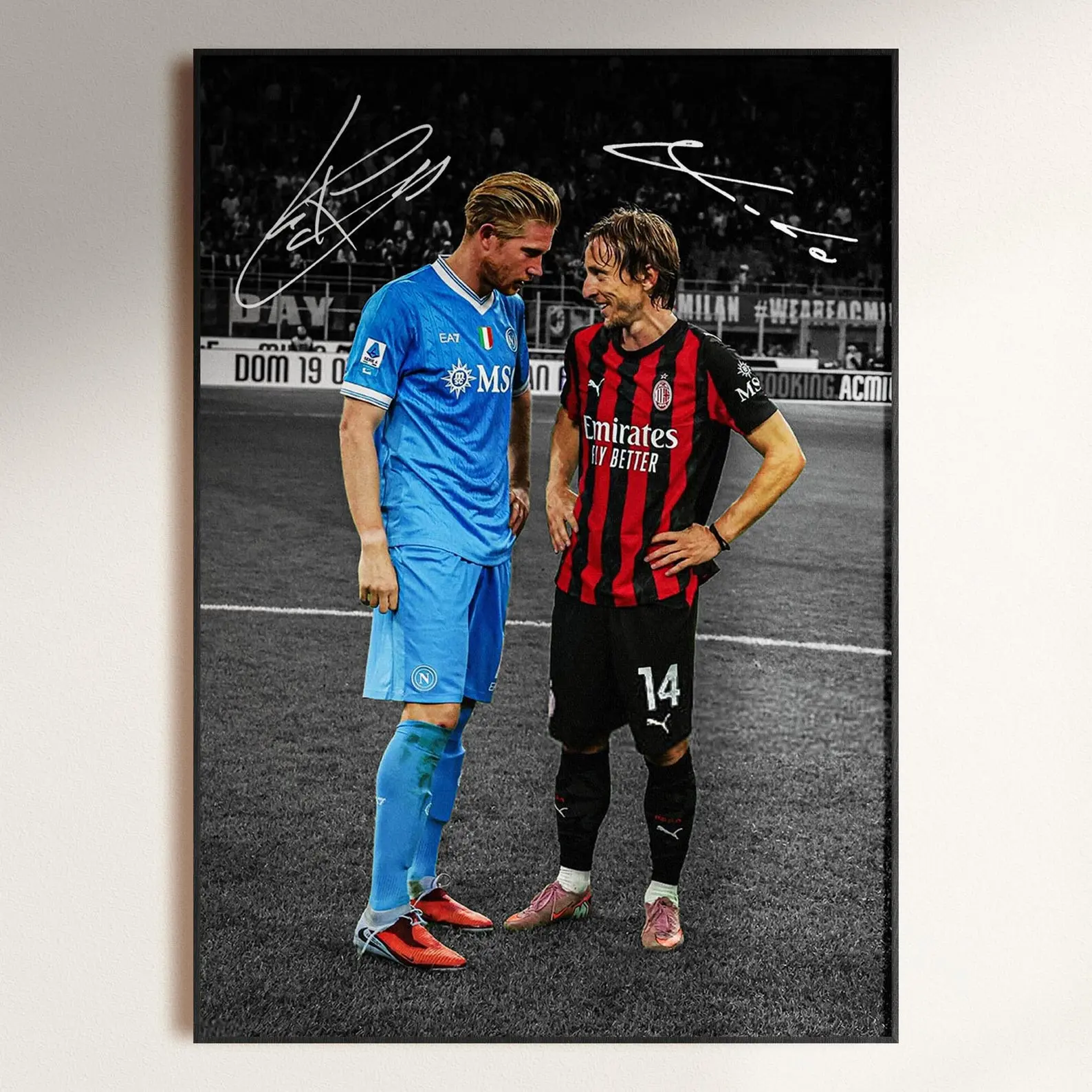 De Bruyne & Modric Poster, Signed Football Poster, Midfield Legends Poster, ( Unframed - Print Only )