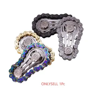 Gear Stress Relief Toy, Metal Finger Spinner, Chain Wheel Design, Stress Relief Fidgeting, Party Favors, Holiday Gifts, Decompression Toys for Kids & Adults