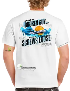 SkyKing: Broken guy, got a few screws loose - Men's T-shirt - Mental Health Awareness