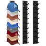 Baseball Cap Organizer Wall-Mounted Hat Rack Hook Holds Up to 20 Hats Multi-Layer Storage Adjustable Self-Adhesive or Screw Installation Decor Key Hook Wall Mounted Shelf gift for bf back to school
