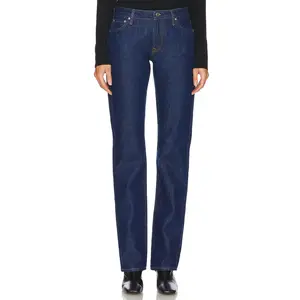GRLFRND Isabel Low Rise Straight Jeans in Franklin