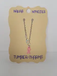 October Breast Cancer Awareness Pink Ribbon Tumbler Stanley Cup Charm Drinkware Mug