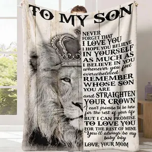 To my son, this fluffy blanket expresses my love. It is super soft, warm and comfortable. It is an ideal gift, suitable for anniversary, festival, birthday party or any other occasion. It is also a great choice for home use.
