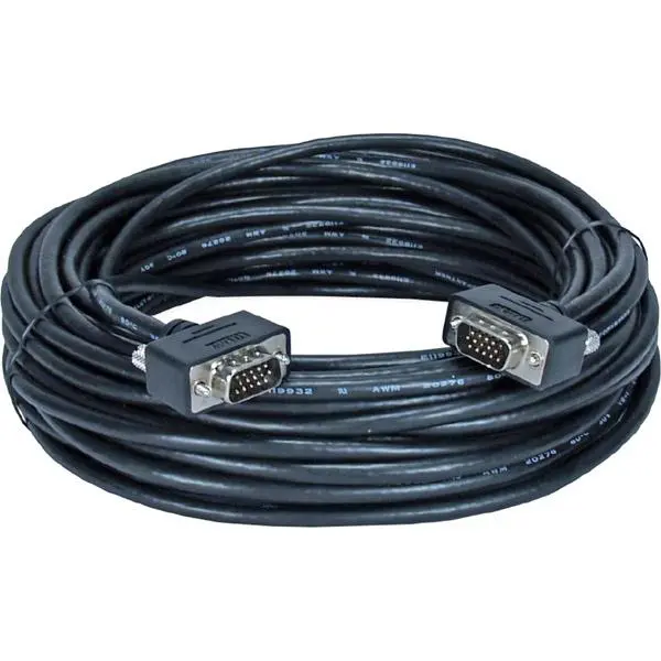 High-Performance Ultra-Thin VGA/QXGA Cable - 100' Length, Fully-Wired, Interchangeable Mounting, Tri-Shielded for Sports & Outdoor Cycling Leisure Equipment Use, Ultra-Thin Diameter