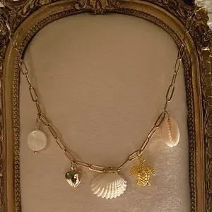 Sea Turtle Shell Charm Necklace
