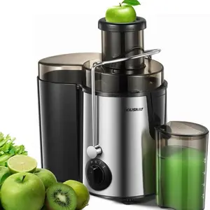 Juicer Machine, HOUSNAT Centrifugal Juicer,Extractor Max Power 800W Juice, 65MM Chute for Whole Fruit and Vegetables, Juice Extractor with 3 Speeds Quick Juicing, Easy to Clean, BPA Free,Silver