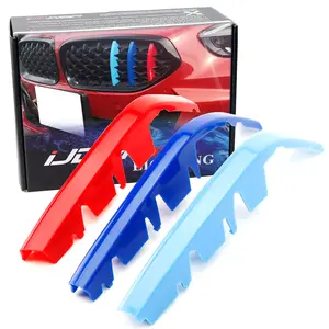 iJDMTOY Exact FitM-Color Grille Insert Decoration Trims For BMW 2019-22 G20 3 Series M340i w/ 8-Beam Diamond Mesh Kidney Grill ONLY