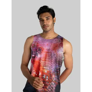 Mosaic Run Tank ( Red )