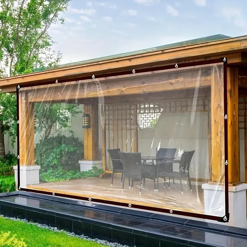Clear Tarp Waterproof 4x6 FT Heavy Duty Plastic CoverforPatio Enclosures Winter Protection for PlantsGardensChicken Coops and Patios Weather Resistant