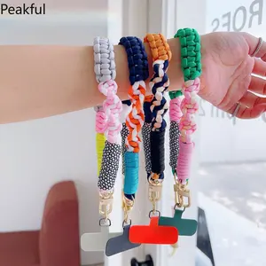 Trendy Twisted Phone Wristband | Viral Colorful Braided Short Lanyard | Anti-Lost Keychain Card Strap | Cute Fashion Accessory for All Phones, Perfect for Casual Wear, Party & Everyday Carry