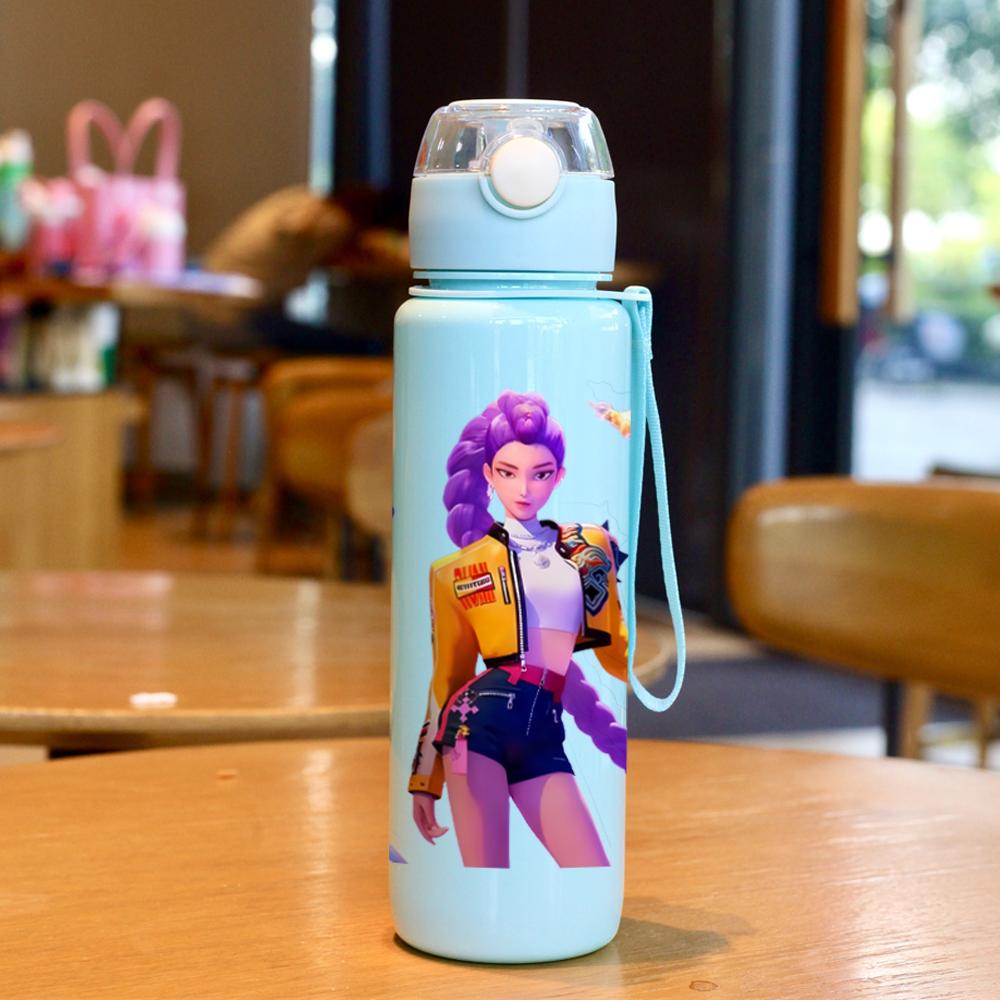 3D Printed Cartoon Girl Pattern Cup - New 700ml Large Capacity Water Bottle , Leakproof, Vivid Color, Fade-Resistant Collectible 3D Printed Cartoon Girl Pattern Cup - New 700ml Large Capacity Water Bottle , Leakproof, Vivid Color, Fade-Resistant Collectible