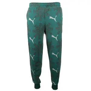 PUMA Mens Essentials Logo Lab Holiday Graphic Sweatpants Casual - Green