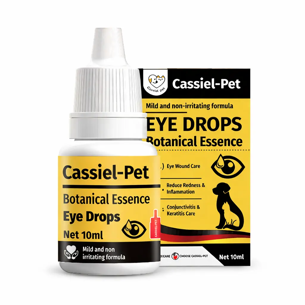 Cassiel-Pet Pet Eye Care Solution for Dogs & Cats, Daily Tear Stain Cleaning, Gentle Eye Care, Soft & Easy-to-Use