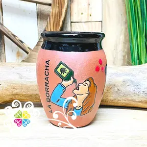 La Borracha Cantarito Cup - LoteriaMX Cantarito  - Single Clay Cantarito