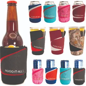 Universal Can Cooler, Reusable Insulated Can Cooler & Coffee Sleeve, Adjustable Beer Holder for Cans, Bottles & Cups, Multiple Colors for Men & Women