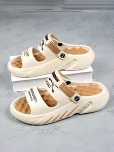 1 Pair of Men's 2-Way Clog Sandals: One-Piece EVA Outsole, Anti-slip & Wear-resistant, Sporty Casual Style, Ideal for Men's Summer Outdoor Outings