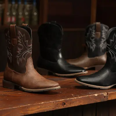 Low Cut Cowboy Boots for Men TikTok Shop - Main Image