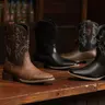 【New Colors】Men's Cowboy Boots - Square Toe, Classic Hand-Stitched Embroidery, Slip-Resistant, Pull-On, Chic, Heel Ankle, Comfortable Retro, Closed Walking Shoes, Ideal for Western OOTD & Country Concert, Lightweight Men's Shoes for All Seasons Basic Wear