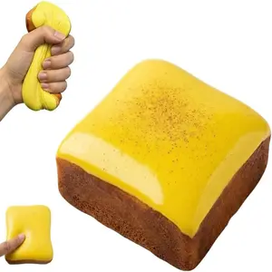 Bread Butter Squishy Slow Rising Toy, Soft Foam Stress Ball, Fidget Toy for Stress Relief, Party Favor, Stocking Stuffer