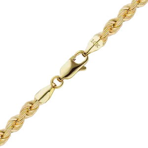 Handmade Solid Rope Bracelet in 10K Yellow Gold (4.20 mm - 6.30 mm)