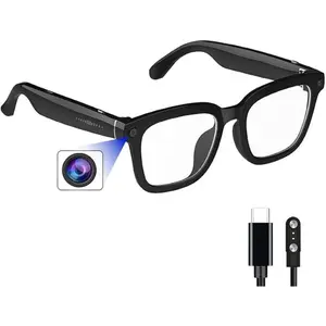 AI Smart Camera Glasses HD 1080P Video Recording Photo Translation Assistant Cycling Hiking Travel Transparent Anti-Blue Light Classic