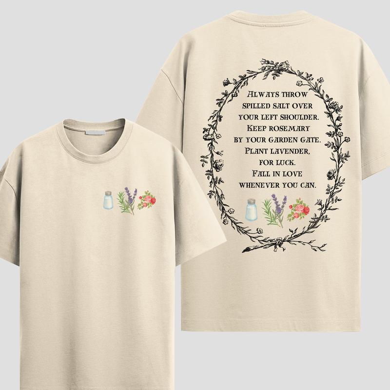 Salt Rosemary Lavender Love Front and Back, Practical Magic Shirt, Magic Spell and Woman Sweatshirt, Hoodie, Comfort Colors