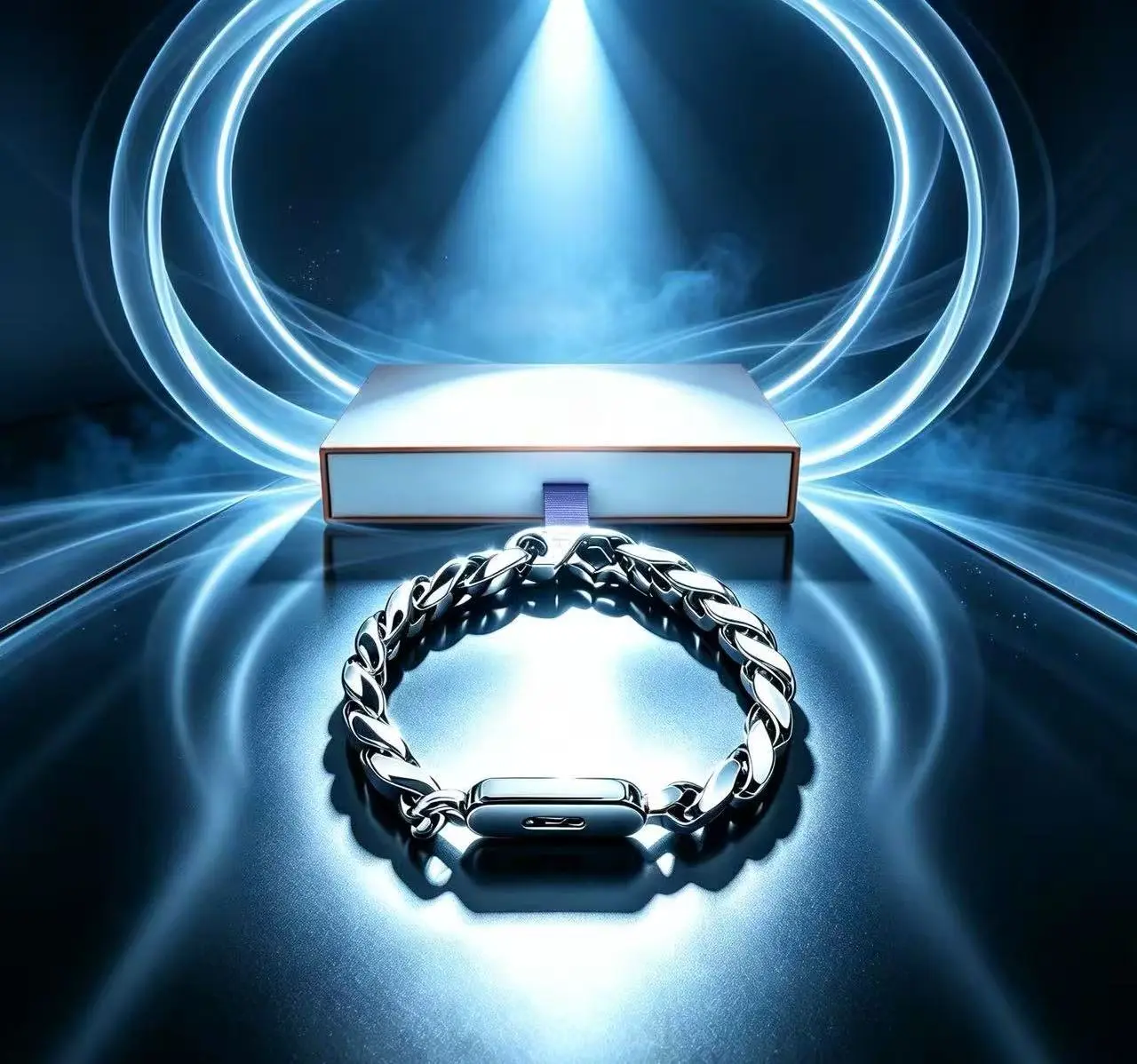 New designer high-end luxurious men's and women's universal Cuban shield bracelet fashionable jewelry / steel / titanium material / (with exquisite packaging box)