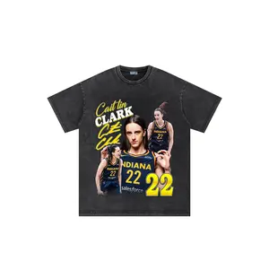 Women's Caitlin Clark Tee - The Drizzle, Streetwear Style,  Short-Sleeve, Cotton Fabric, Loose Fit