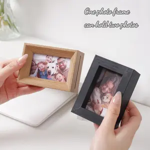 Vintage Style 3 Inch Photo Frame, Mini Decorative Frame for Living Room Bedroom, Holds 2 Photos, Ideal Gift for Birthdays Holidays