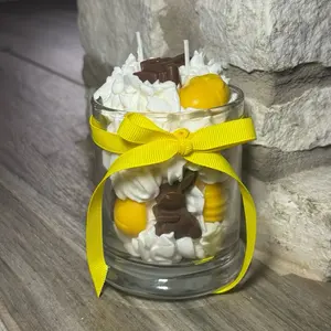 Chocolate bunny Easter candle