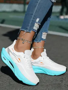 Couple's Style Platform Running Shoes, New Spring Style, High-quality Running Shoes, Breathable Mesh Design, Non-slip Sole, Suitable for Outdoor Running and Gym Workouts.
