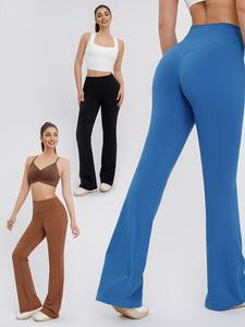 S&W Flare Pants Casual Wear vertical bell bottoms Yoga Wear Long Pants For Women casual solid color legging